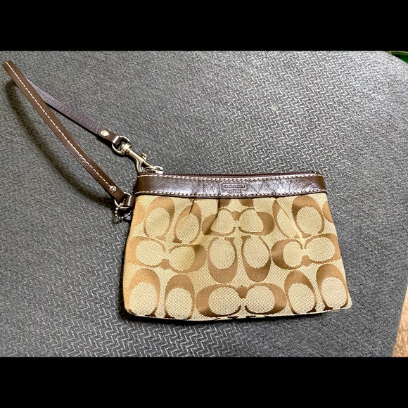 Coach Handbags - Brown classic Coach wristlet